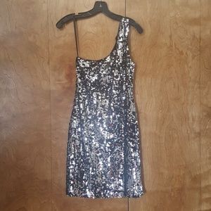 Sequin one shoulder dress